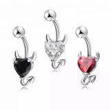 Glitter Heart Navel Belly Piercing Button Ring Sexy Body Jewelry