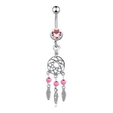 Dream Catcher Belly Button Ring Stainless Steel Belly Piercing