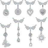 Crystal Belly Button Ring Body Piercing Jewelry