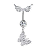 Crystal Belly Button Ring Body Piercing Jewelry