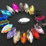 Sew on Crystal Glass Stone with Claw Setting for Sewing