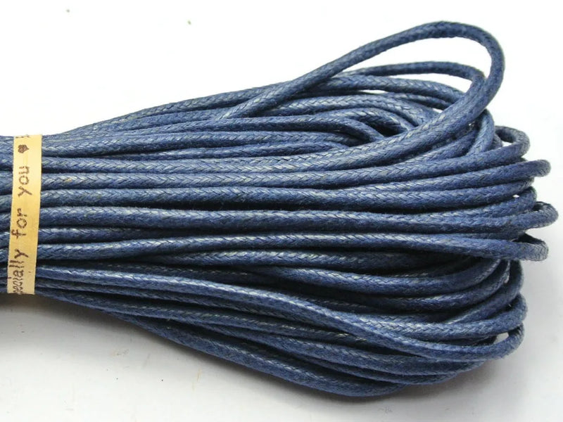 Navy 30 Meters 2mm Waxed Cotton Beading Cord Thread Line