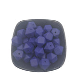 Navy Hexagon Silicone Bead 14mm for Keychain Making DIY Craft