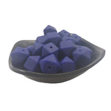 Navy Hexagon Silicone Bead 14mm for Keychain Making DIY Craft