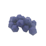 Navy Icosahedron Silicone Bead for Keychain DIY