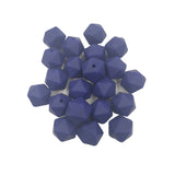 Navy Icosahedron Silicone Bead for Keychain DIY