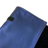 Navy Leather Jewelry Roll Bag Necklace Storage Box