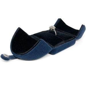 Navy Velvet Jewelry Gift Boxes, Dust & Scratch Protection