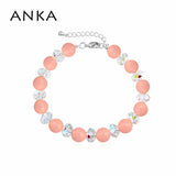 Simulated-pearl Crystal Bracelet for Women