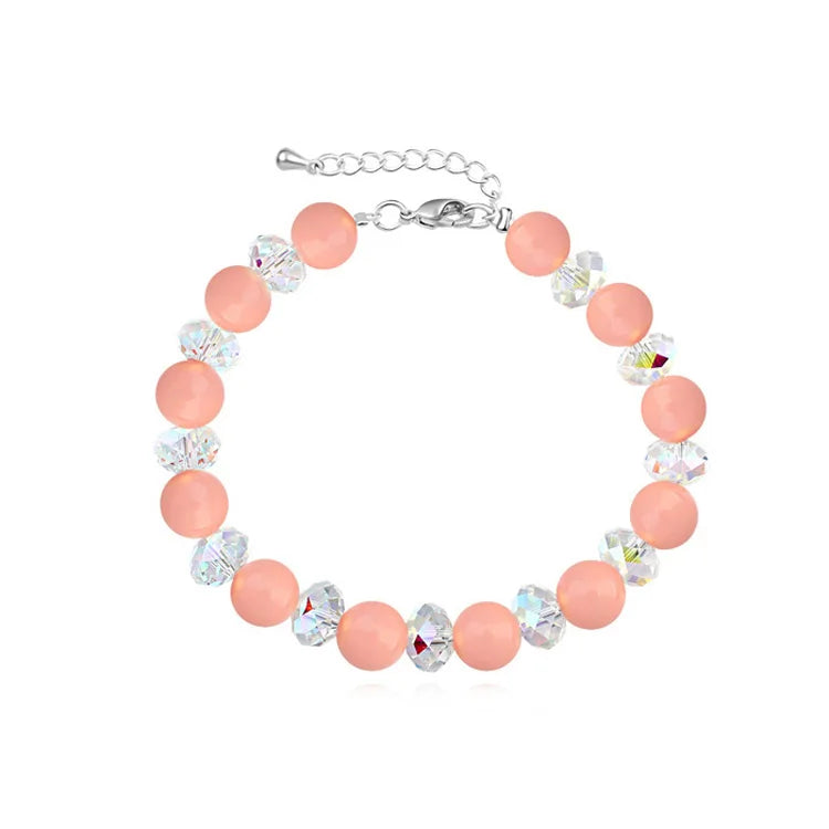 Simulated-pearl Crystal Bracelet for Women