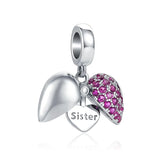 Neastamor Forever Sister's Love Charm Bead For Bracelet DIY Jewelry