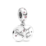 Neastamor Forever Sister's Love Charm Bead For Bracelet DIY Jewelry