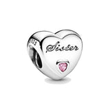 Neastamor Forever Sister's Love Charm Bead For Bracelet DIY Jewelry