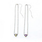 Sparkling Heart Chain Choker Necklace