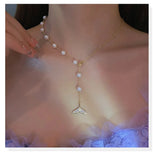 Necker Pearl Necklace Women's Summer Asymmetrical Collar