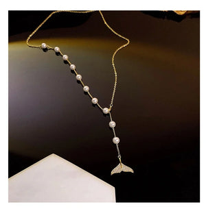 Necker Pearl Necklace Women's Summer Asymmetrical Collar