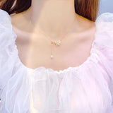 Butterfly Temperament Zircon Necklace Pull-Out Gift