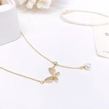 Butterfly Temperament Zircon Necklace Pull-Out Gift