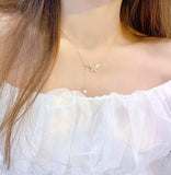 Butterfly Temperament Zircon Necklace Pull-Out Gift