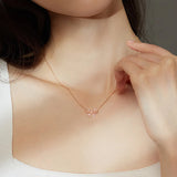 925 Silver Women's Neck Chain Pendant Plated Butterfly