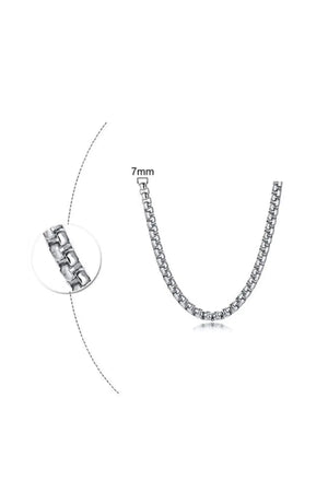 Men's Gray Knitted Chain Necklace