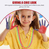Mardi Gras Bead Necklace and Bracelet Set for Girls