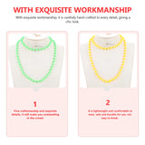 Mardi Gras Bead Necklace and Bracelet Set for Girls