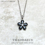 925 Silver Necklace Petals Flower Romantic Jewelry Gift Women