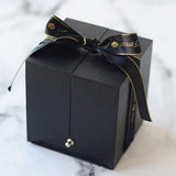 Useful Mini Festive Eternal Rose Necklace Ring Box Valentines Gift Necklace Case