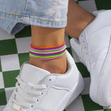 Colorful Enamel Chain Necklace Bracelet Anklet