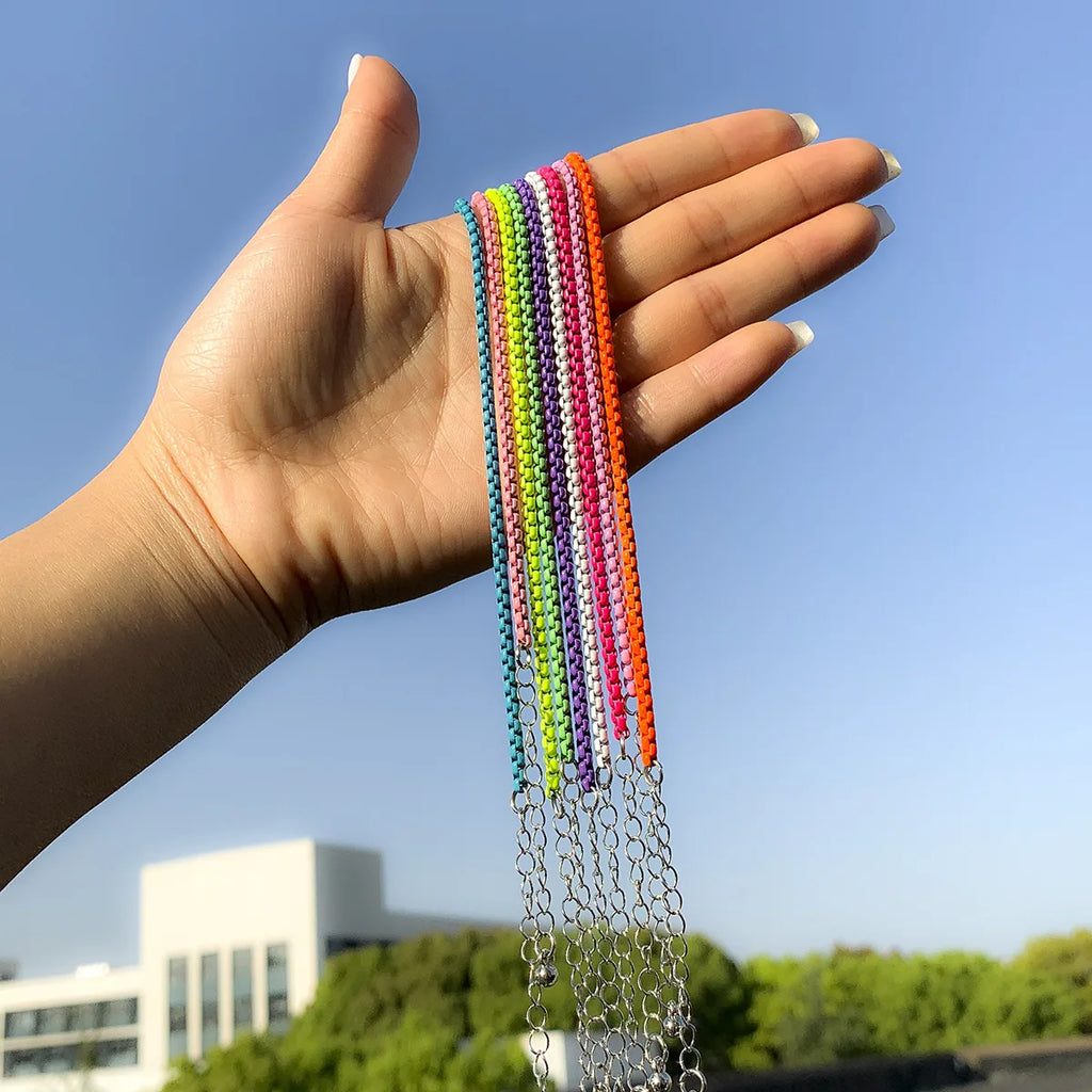 Colorful Enamel Chain Necklace Bracelet Anklet