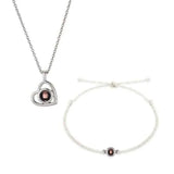 Custom Picture Necklace Bracelet Set - Personalized Photo Jewelry