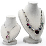 Necklace Chain Bust Jewelry Display Stand Rustic Linen Mannequin