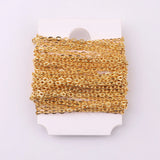 5m Rhodium/KC Gold/Gunblack/Bronze Flat Chain DIY Jewelry Making