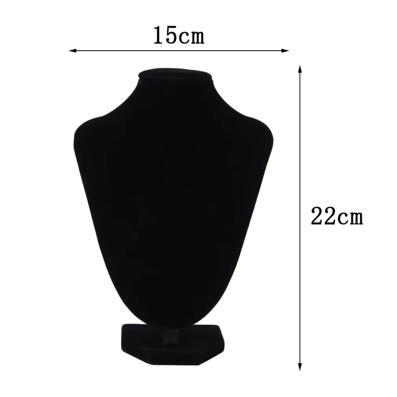 Velvet Necklace Choker Jewelry Mannequin Display Shelf Stand Rack