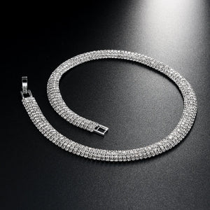 Rhinestone Clavicle Chain Necklace for Girls Party H93794