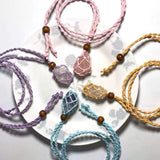 Necklace Cord Stone Holder Replacement Net Bag Adjustable Length