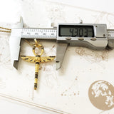 Ankh Cross of Life Necklace with Scarab 925 Sterling Silver Bijoux Gift