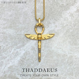 Ankh Cross of Life Necklace with Scarab 925 Sterling Silver Bijoux Gift