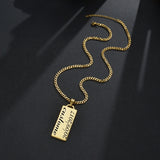 Cuba-Chain Name Necklace Stianless Steel Personalized Engrave Charm