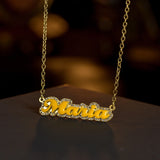 Colorful Diamond Necklace O-Chain Cuba-Chain Stainless Steel