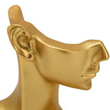 Resin Earrings Mannequin Stand Golden for Jeweler