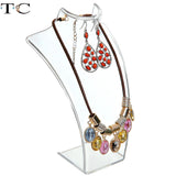 Acrylic Necklace Display Holder Earrings Organizer Pendant Stand