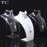 Acrylic Necklace Display Holder Earrings Organizer Pendant Stand