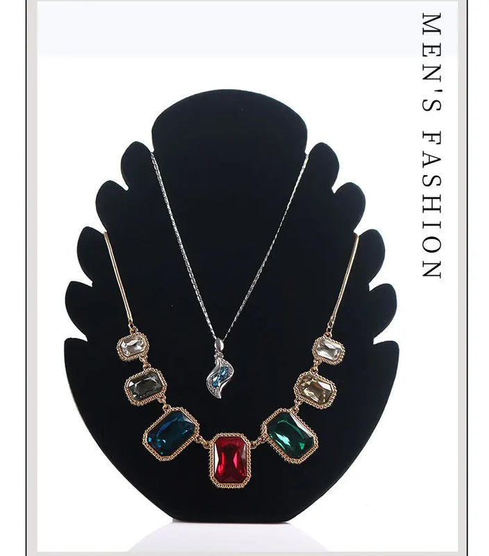 Necklace Display Rack Jewelry Pendant Board Flannelette Jewelry Counter Display
