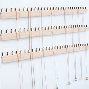 Wooden Jewelry Hanger Necklace Earring Ring Display Stand