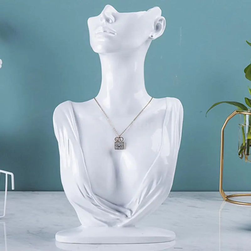 Resin Necklace Display Stand Mannequin Bust Organizer