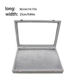 Necklace Display Tray with Lid Pendant Organizer Jewelry Storage Holder