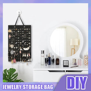 Earring Necklace Holder Hanging Storage Stand Soft Felt Hanger Gift