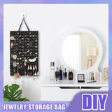 Earring Necklace Holder Hanging Storage Stand Soft Felt Hanger Gift